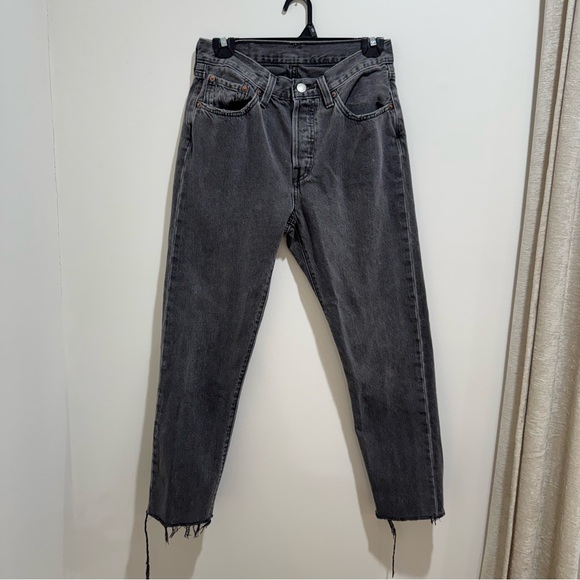 Levi's Denim - Levi’s‎ 501 Black Wash Button Fly Jeans W27